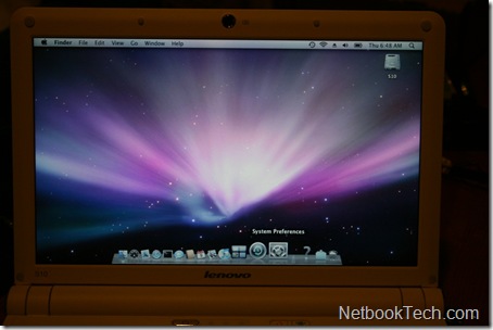 Lenovo IdeaPad S10 running Mac OS X.