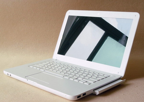 White MacBook clone.